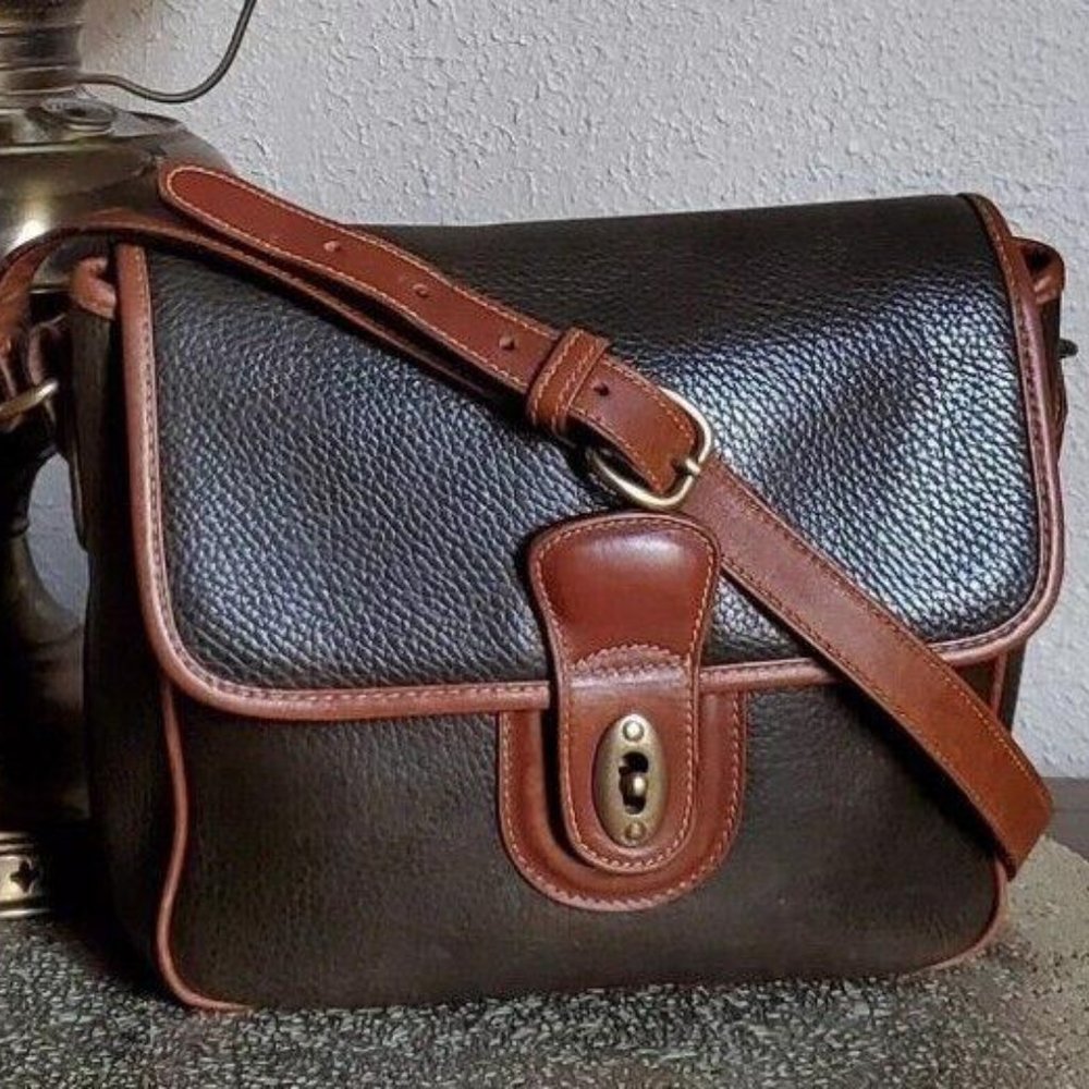 Vintage Rare Coach Sheridan Pebbled Leather Greensboro Green